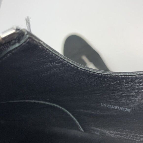 Vince Warner Suede Platform Sneaker Sz 8  Top Zip Black White Women's Shoe - Picture 8 of 8